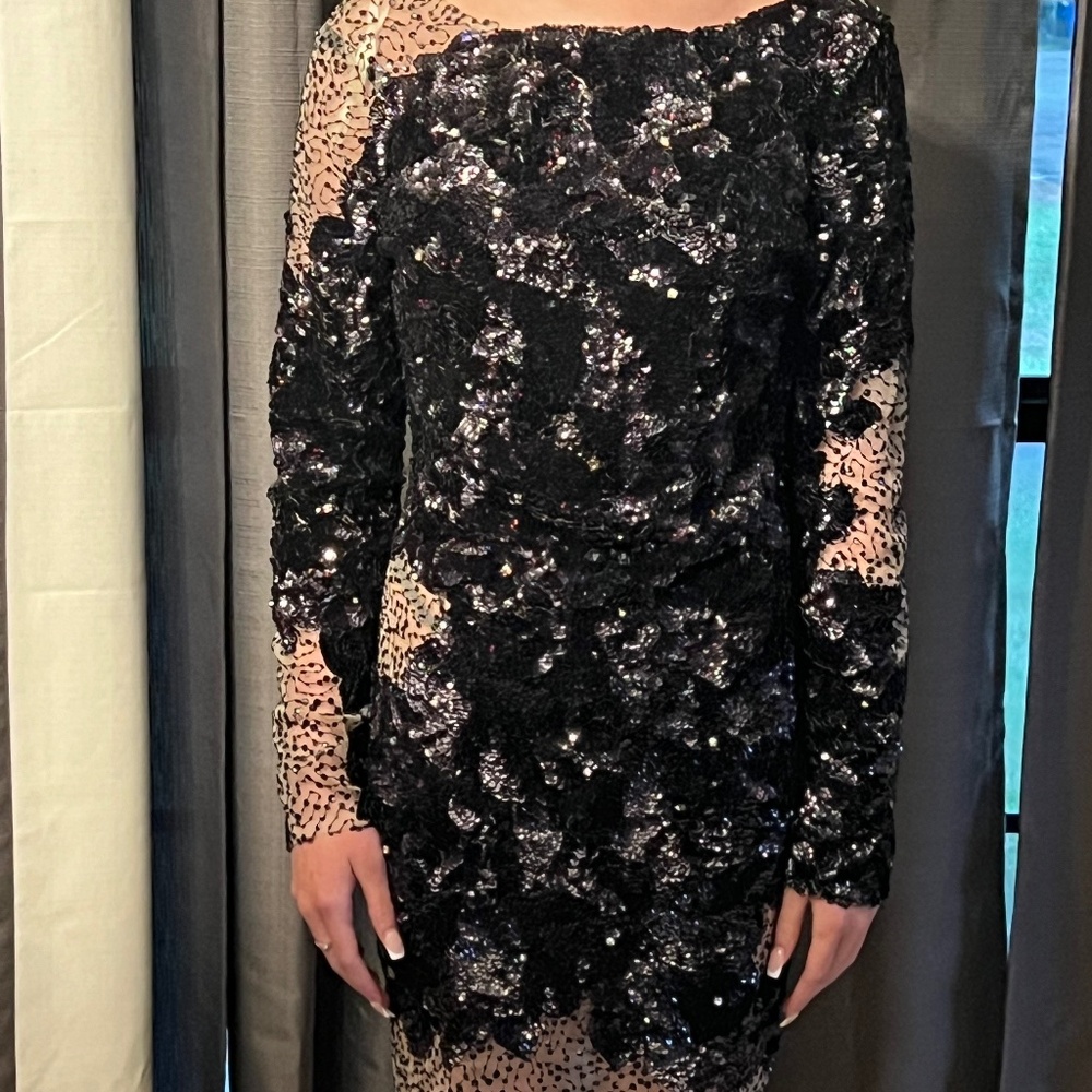 Jovani sequin black dress